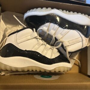 Jordan Kids Black and White Sneakers